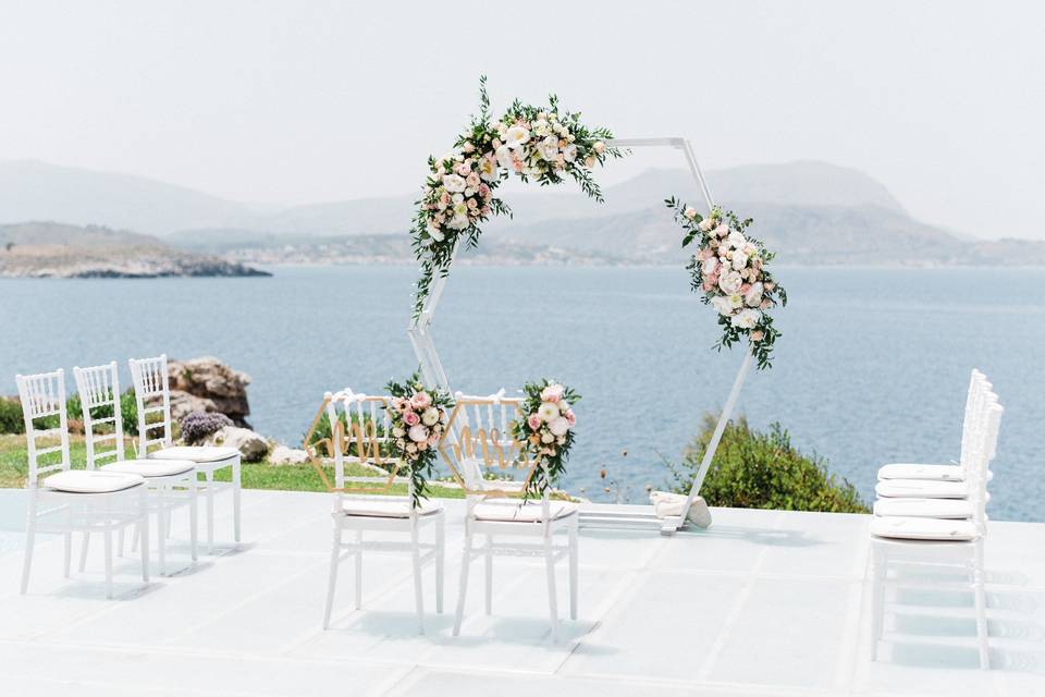 Wedding arch for villa