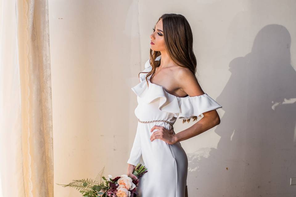 Bride by the window