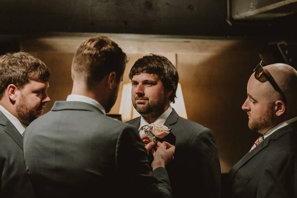 Groom and his groomsmen