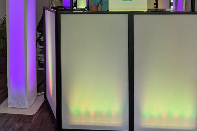 DJ behind booth