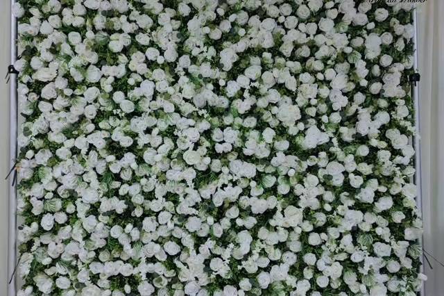 White & green wall