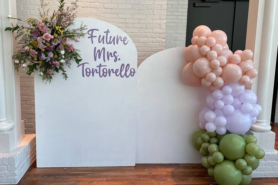 Bridal shower backdrop