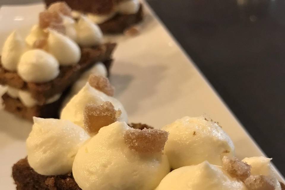 Carrot cake candied ginger