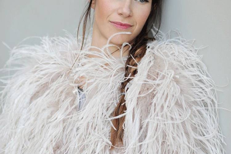 Daphne ostrich feather jacket