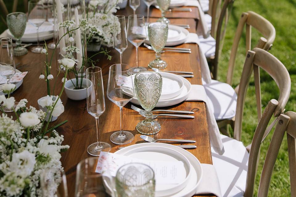 Expansive lawn set up