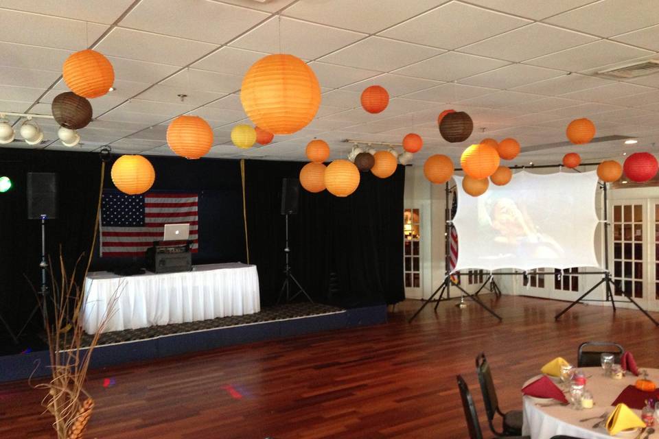 Reception area set-up