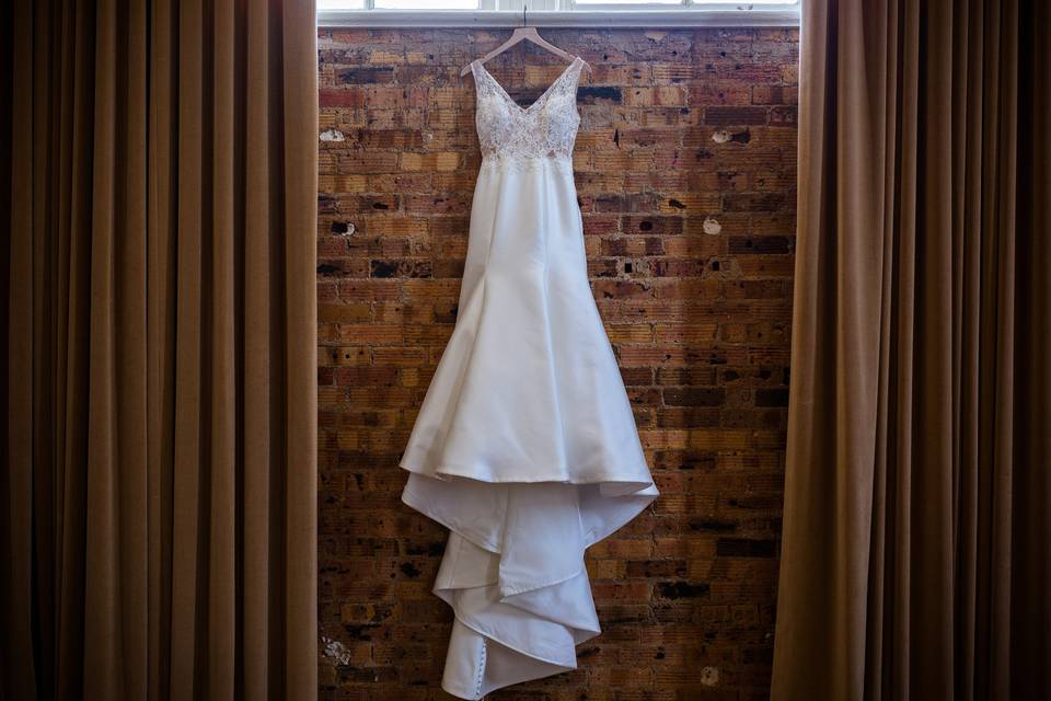 The dress hanging