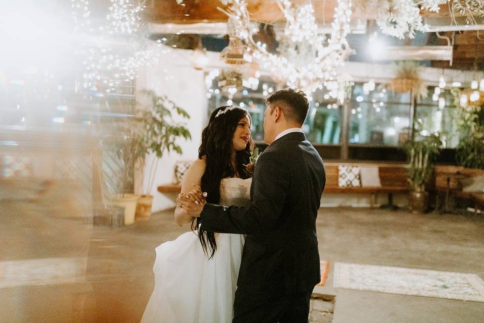 Cahuenga patio first dance