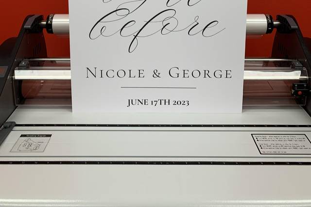 Rehearsal dinner sign
