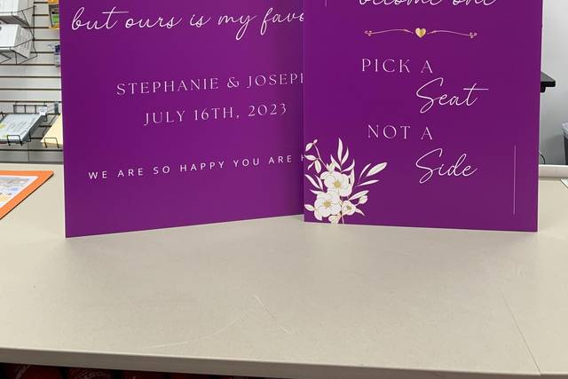 Wedding day signs