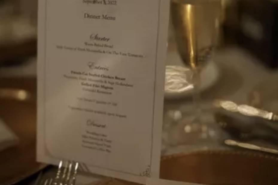 Menu sample