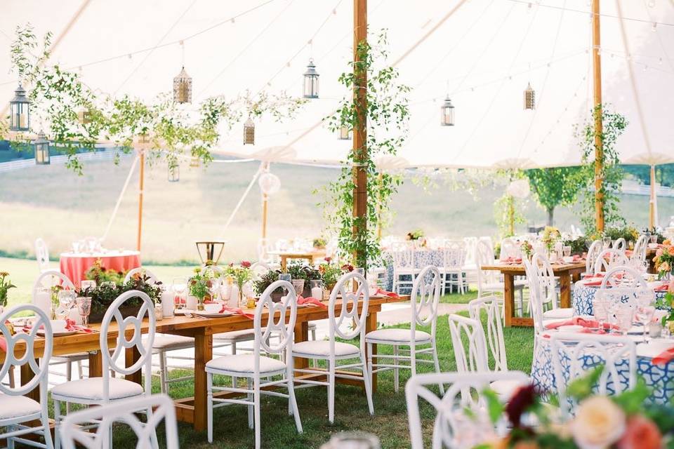Colorful Summer Tent Wedding