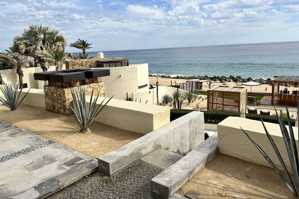 Relaxing by the beach.