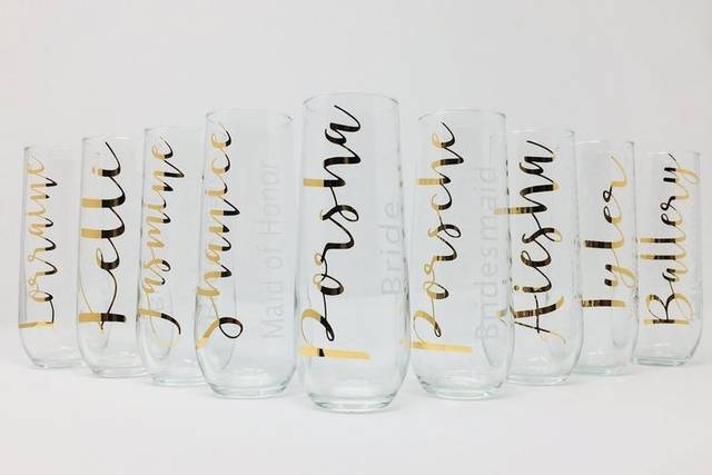 Gold lettering