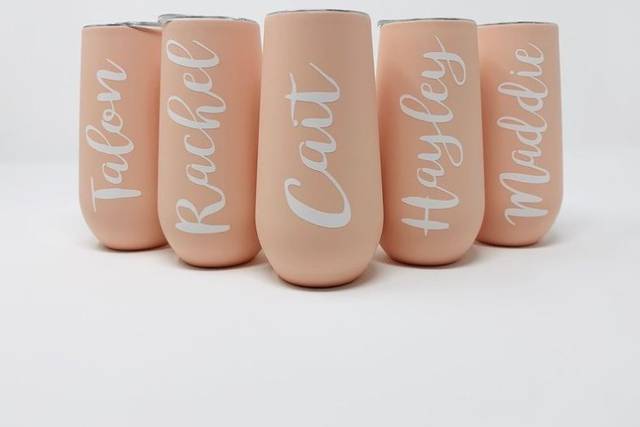 Soft pink tumblers