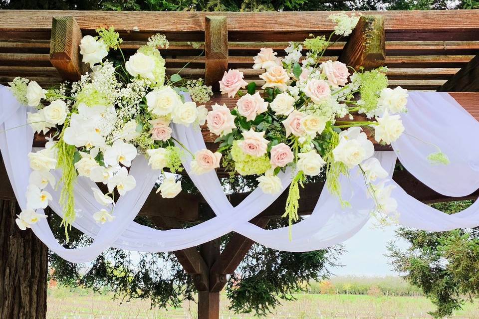 White and Blush Altar