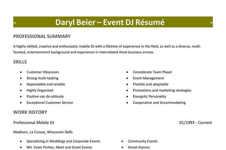 Resume:  Daryl Beier