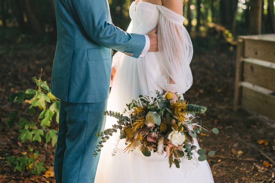 Bride and Groom Flowers