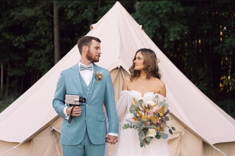 Bride and Groom Flowers