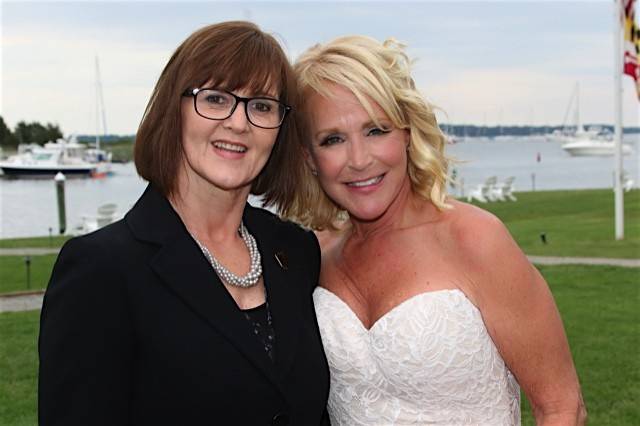 Officiant photo with the bride