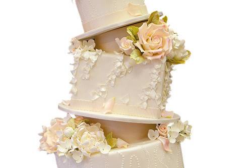 Pink Cake Box Wedding Cake Denville Nj Weddingwire