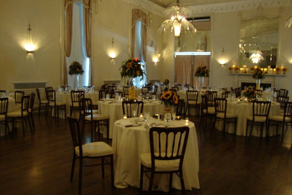 Wedding reception area