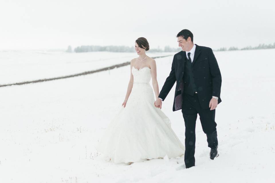 Snowfall wedding