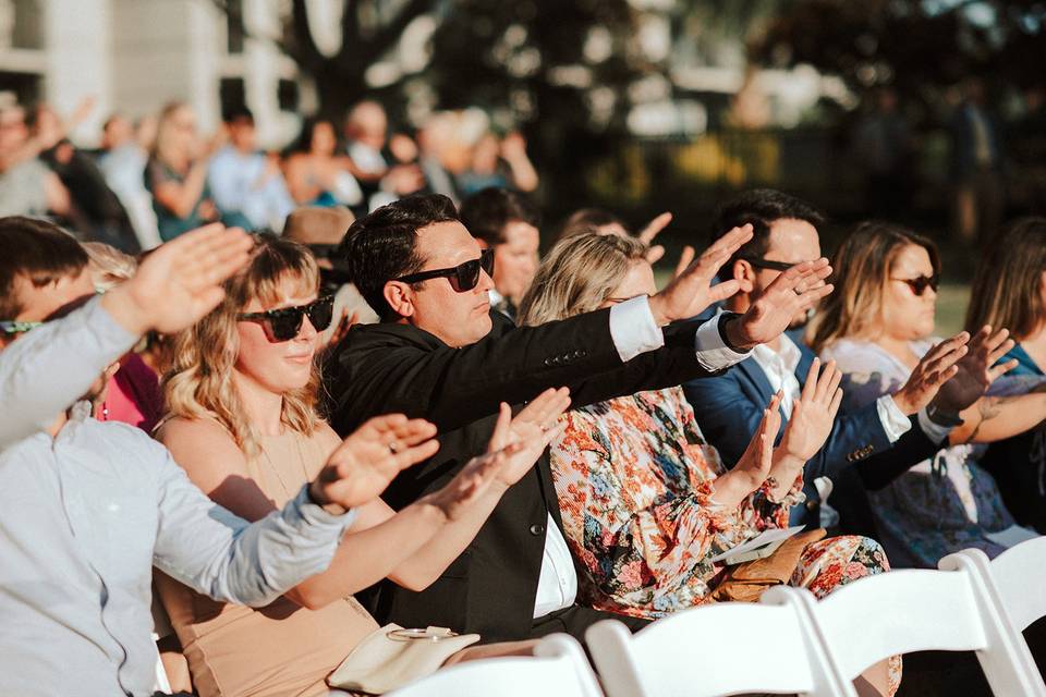 Blessing the couple