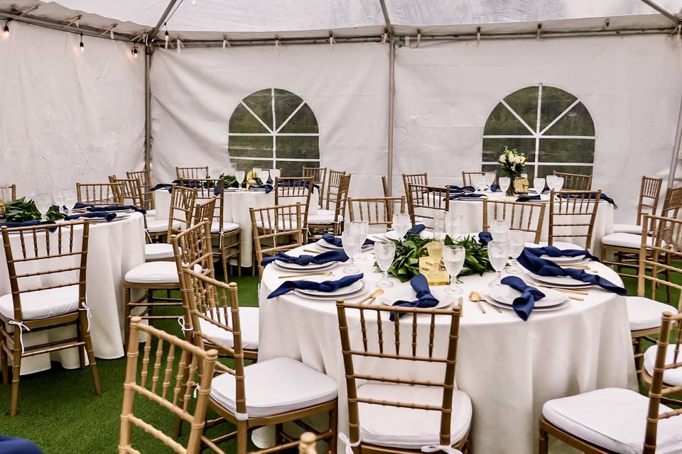 Reception Tent - Table Set-up