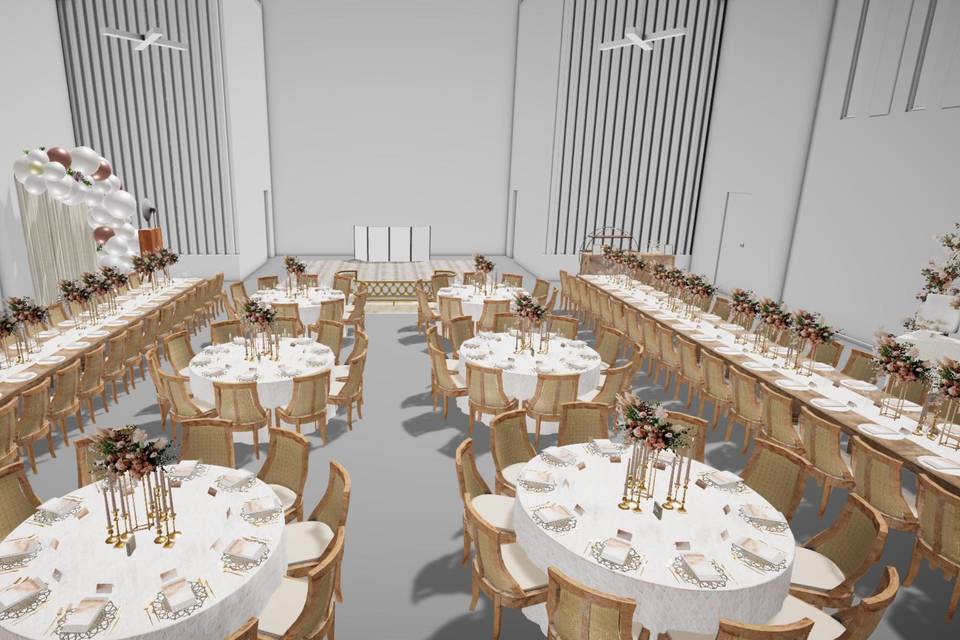 Indoor reception setup