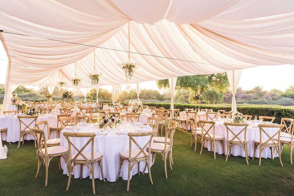 Tented event lawn