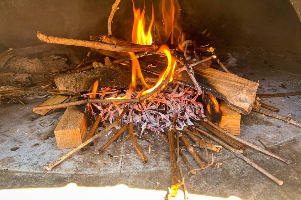 Wood fired oven flatbreads