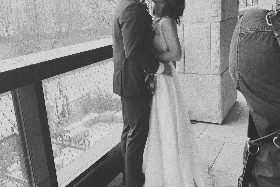 The bride & groom