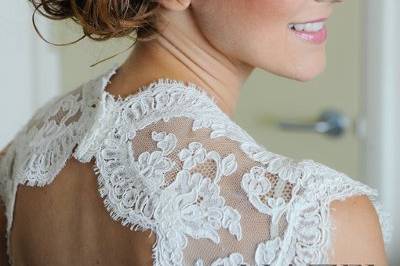 Bridal updo with hairpin