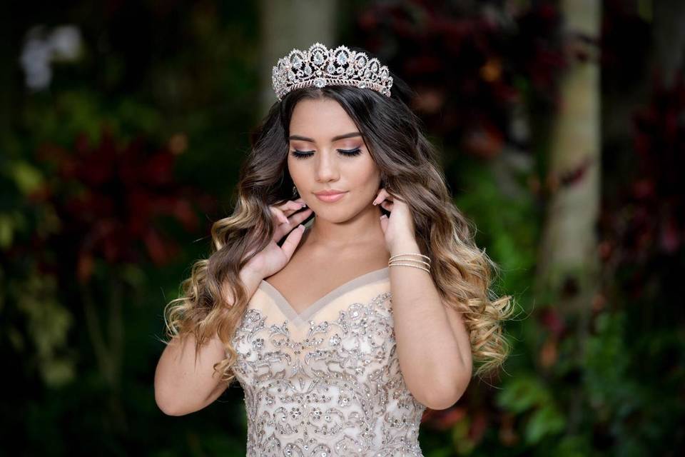 Quinceanera hair and makeup