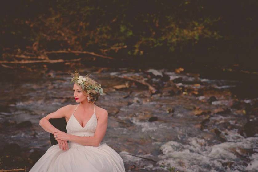Bride by the river