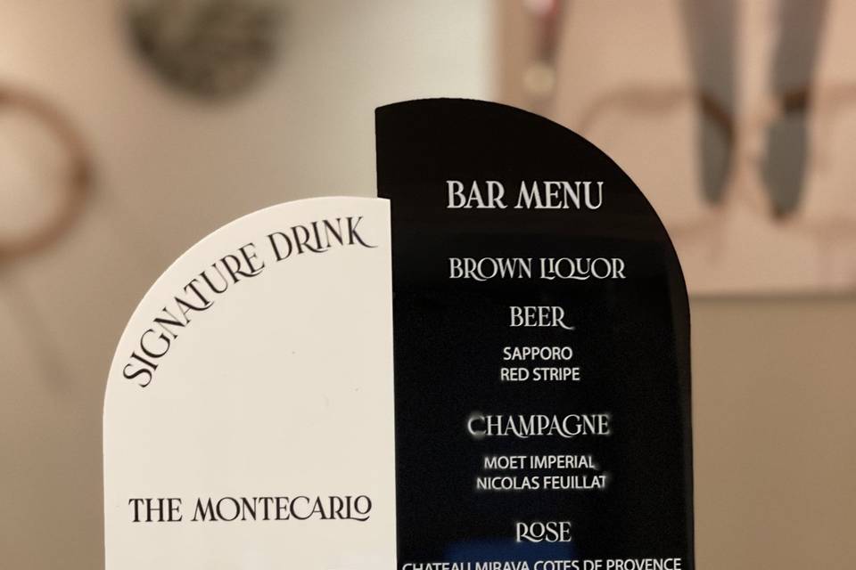 Bar Menu