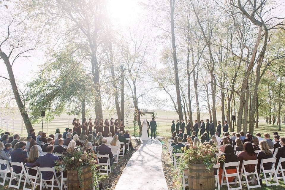 Outdoor wedding views