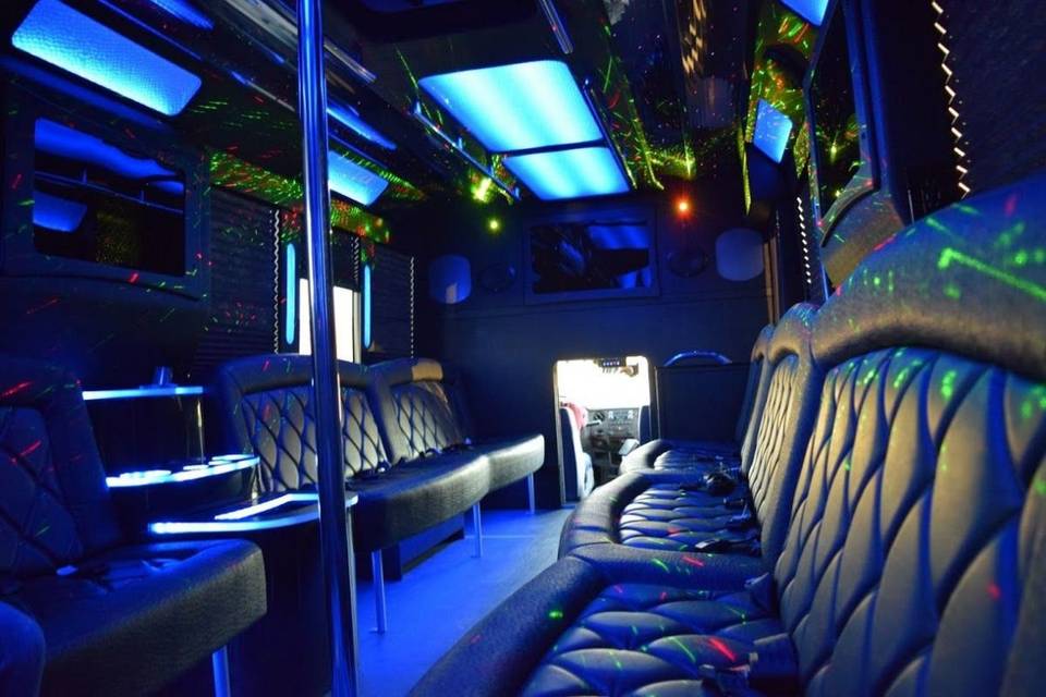 Luxury limousine bus