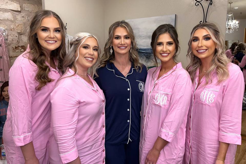 Bridal party makeup