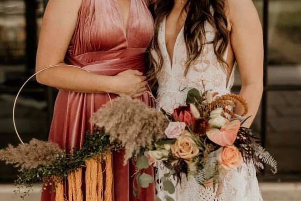 Bridal makeup and hair