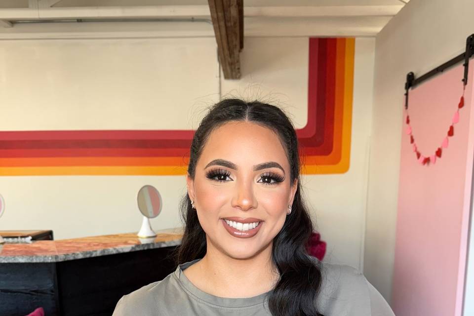 Bridal trial soft glam waves