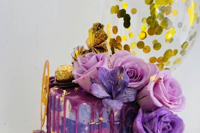Floral Marbled cake