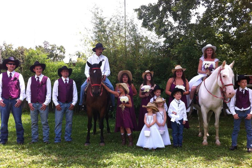 The couple and their guests