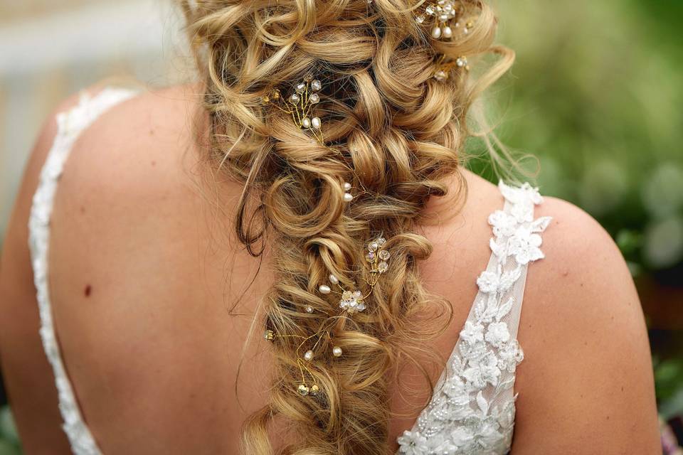 Bridal boho hairstyle