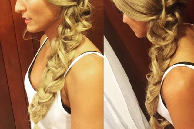 Blonde braided hairstyle