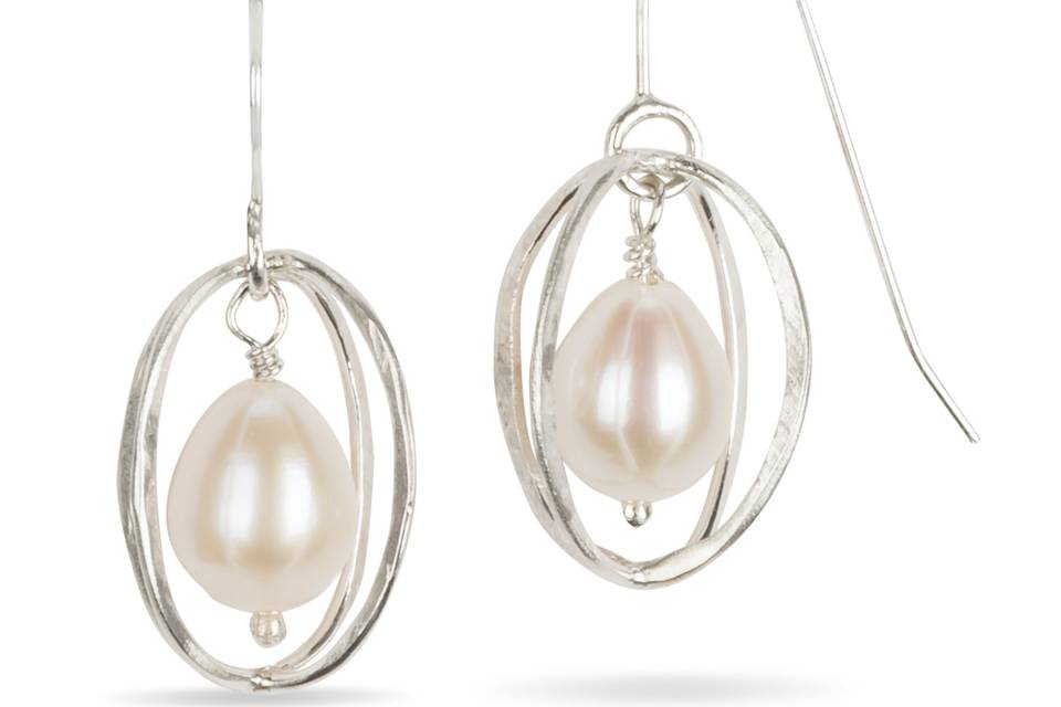 Caged Pearl Earrings