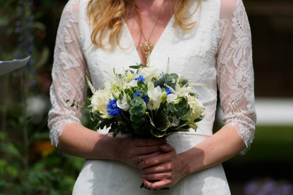 Bride with bouquet