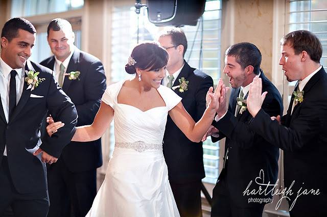 Bride and the groomsmen