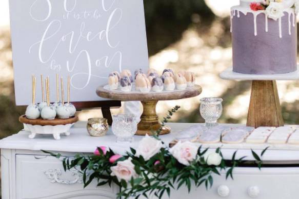 Wedding cake and treats